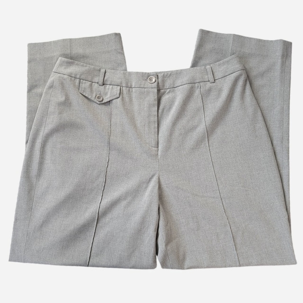 Talbots grey vintage petite pleated trousers